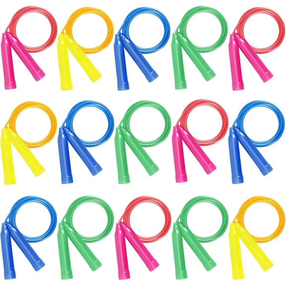 Kids Jump Rope,7.2 ft Colorful Outdoor Jump Ropes,Plastic Jumping Ropes,Adjustable Skipping Rope for Kids Party Favor Birthday Sports Reward Gift