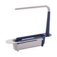 thumbnail image 2 of Inteprter Telescopic Sink Tidy Holder Telescopic Sponge Towel Rack Holder for Bathroom  Organizadores de utensilios de cocina Azul 32x6x27cm, 2 of 6