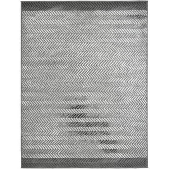 5 ft. 3 in. x 7 ft. 3 in. Everest Domino Area Rug, Gray