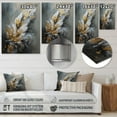 thumbnail image 4 of Designart "Boho Chic Feathers Gold IV" Glam Feather Metal Wall Art, 4 of 5