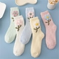 thumbnail image 3 of Milue Women Japanese Cute 3D Plush Flower Fuzzy Socks Winter Warm Indoor Sleep Socks, 3 of 21