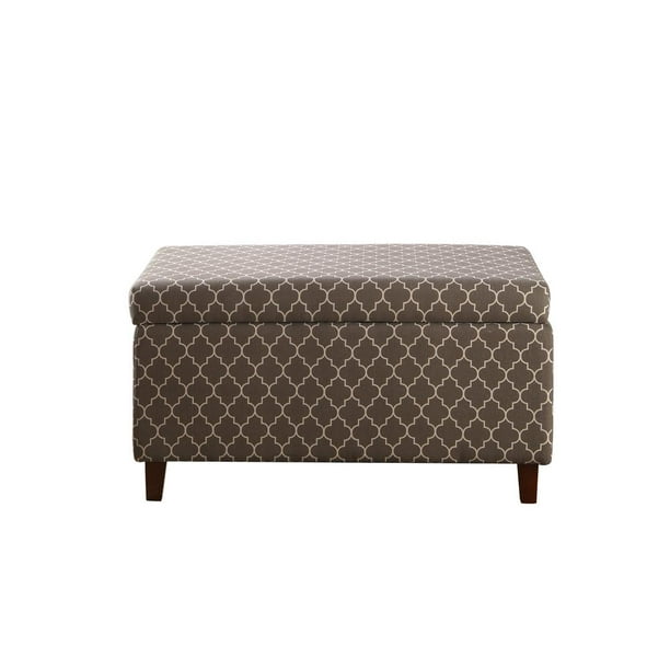 Chain Patterend Deep Storage Ottoman Bench