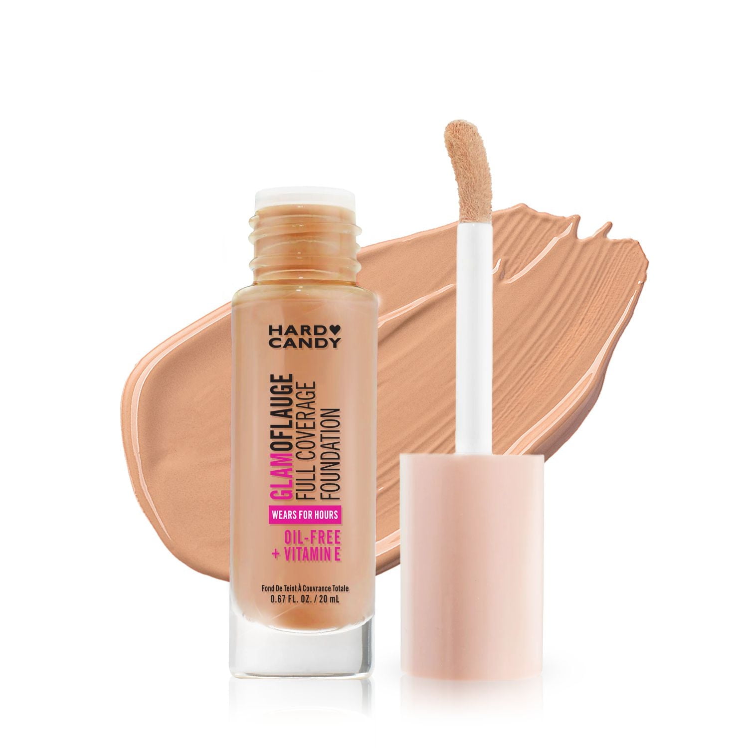 Hard Candy Glamoflauge Full Coverage Foundation, Oil-Free, 20 mL