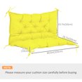 thumbnail image 3 of Outsunny Patio Bench Cushion Outdoor Seat Cushions with Backrest Yellow, 3 of 10