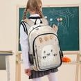 thumbnail image 7 of FORMRS Unisex School Backpack 17" Student Travel Bag with Laptop Compartment, Halloween Ghosts, 7 of 7
