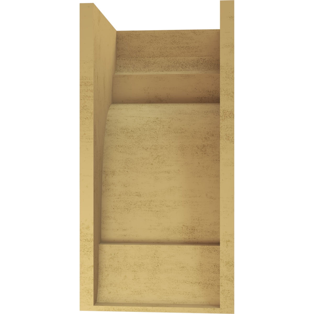 11"W x 11"D x 22"H Wide New Brighton Rough Cedar Woodgrain TimberThane Corbel, Primed Tan