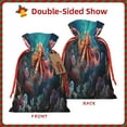 thumbnail image 2 of Naloa Underwater Plant Octopus Drawstring Christmas Bags, 3D Xmas Gift Bags, Christmas Wrapping Bags, Xmas Goodie Bags, Treat Pouch Bags, Party Favor Bags-Medium, 2 of 9