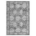thumbnail image 2 of GlowSol 9' x 12' Large Washable Rugs Vintage Boho Rug Floral Area Rug Non Slip Low Pile Soft Carpet for Living Room Bedroom, Gray, 2 of 7