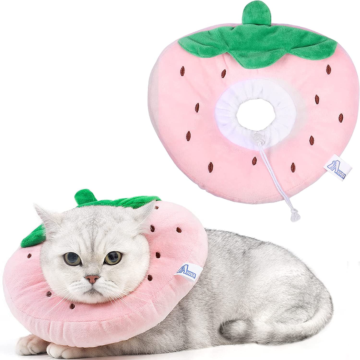 Adjustable Cat Cone Collar Soft, Cute Cat Recovery Collar, Cat Cones