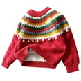thumbnail image 1 of WUANDIXFA Chandail à Col Rond en Coton Doux pour Enfants Cardigan pour Garçon d'Hiver Sapin de Noël Chandail Mignon pour Tout-Petits Garçons Filles Bébé Bas Rouge, 5-6 Ans, 1 of 6