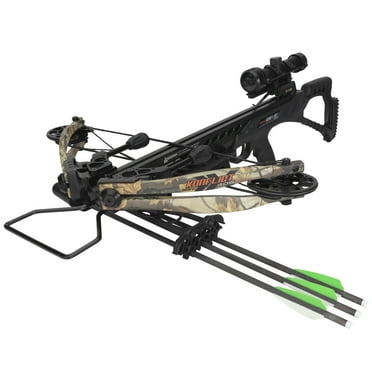 Bear X Konflict 405 FPS Crossbows with 32 multi cross-hair reticle & 5 Arrow Quiver (Multicolor)
