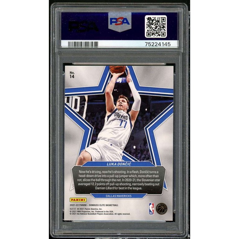 Luka Doncic Card 2021-22 Donruss Elite Star Status #14 PSA