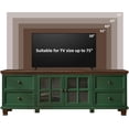 thumbnail image 5 of SAVOR LIFE Farmhouse TV Stand for Living Room, Rustic Green Entertainment Center with Storage Cabinet,Wood TV Console with 4 Drawers,Modern TV Stands for Bedroom,Green, 5 of 15