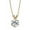 14k Gold-Plated Sterling Silver, variant on Round Solitaire Cubic Zirconia Necklace 3 TCW in 14k Gold or Platinum Plated .925 Sterling Silver 18" Length
