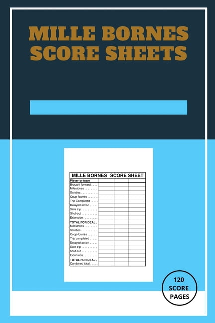 Mille Bornes Score sheets Keeper - My Scoring Pad for Mille Bornes ...