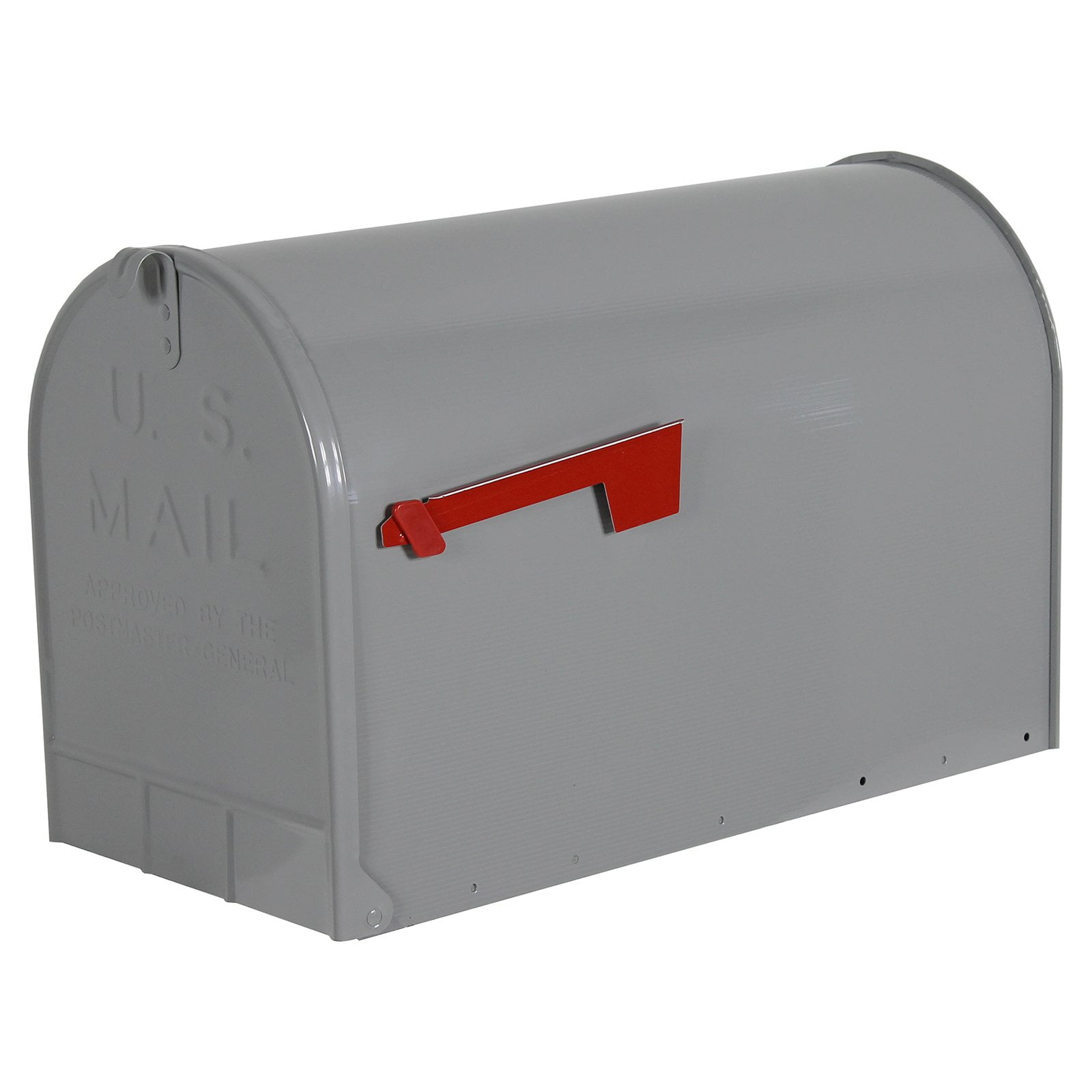 LARGE MAILBOX Galvanized Steel Postal Storage Black Post Mount Street Mail Box 