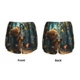 thumbnail image 5 of Lsque Cute Butterfly Bear Printed Women's Running Shorts with Liner Pockets,Elastic Quick Dry Workout Athletic Gym Yoga Shorts,Womens High Waist Shorts-XX-Large, 5 of 9
