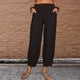 thumbnail image 2 of Pantalones casuales de algodón de lino Pantalones sueltos de verano para mujer Estilo bohemio Ropa diaria FLhrweasw Nuevo, 2 of 7