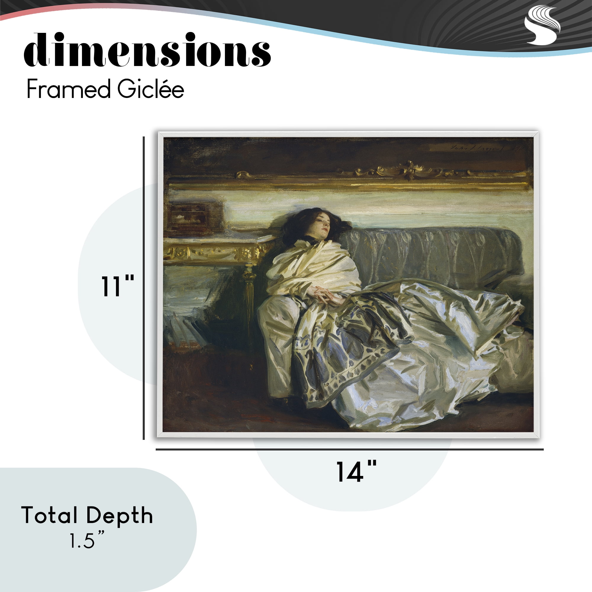 Stupell Industries Restful Woman Classic White Framed Giclee Art, design by Lil' Rue