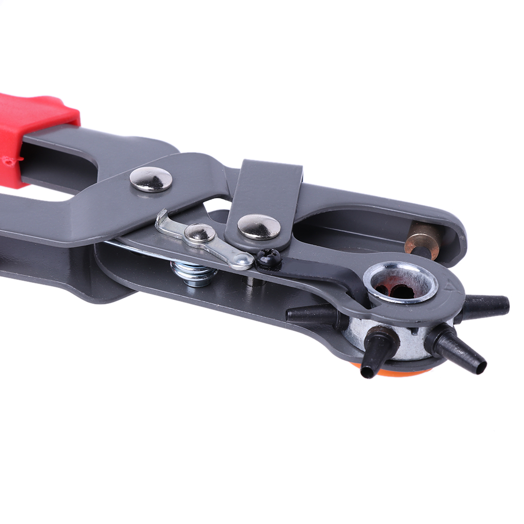 Geemin 6 Sized Heavy Duty Belt Hole Punch Hand Pliers Belt Holes Pliers Tool