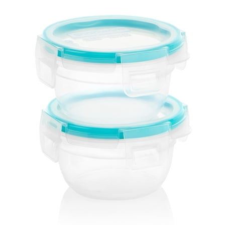 Snapware 2-pack Plastic Food Storage Container Set with Aqua Lids