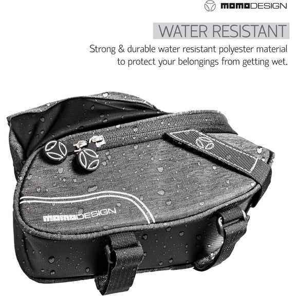 Bike Saddle Bag with Bottle Holder & Light - Weather Resistant 1.8L Storage