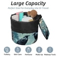 thumbnail image 2 of PhooArto Drawstring Cosmetic Bag, Barrel Shaped Portable Travel Makeup Bags, Forest Crows Dream Catcher Large Capacity Waterproof Multifunctional Bucket Toiletry Bag, 2 of 6
