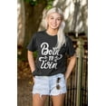 thumbnail image 4 of Born Win Winner Victory Motivation Women's Plus Size Graphic Tee Brisco Brands 2X, 4 of 5