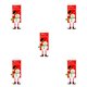 thumbnail image 3 of Matsuzay Adorno rojo de feliz Navidad añade alegría al árbol de Navidad regalos pensativos bandera de Navidad Type5 NO5, 3 of 6