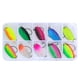 thumbnail image 5 of Ndcxsfigh Juego Cucharas para Trucha 12 Uds. Con Un Gancho Cebo Duro Con Lentejuelas Metálicas para Salmón Perca, 5 of 5