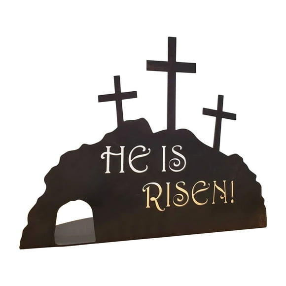 Lksixu Easter Decorations Empty Tomb He Is Risen Religious Easter Scene Decor Easter Resurrection Scene Easter Ornaments Spring Decor for Party Holiday