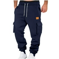 Men's Hiking Pants Cargo Lightweight Quick Dry Elastic Waist Golf Joggers Long Pants Dark Gray