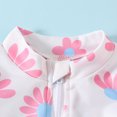 thumbnail image 5 of Kiijoy Newborn Girls One Piece Swimsuit Long Sleeve Ruffles Floral Swimwear Bathing Suit, 5 of 6