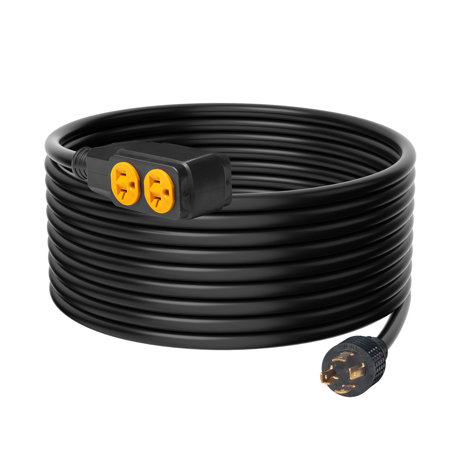 KFFKFF 30A Generator Extension Cord Power Cord 25 Feet 125V NEMA L14-30P Copper Wire