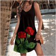 thumbnail image 1 of WILLBEST Vestidos Casuales Bohemios de Verano para Mujer, sin Mangas, con Cuello En V, Vestidos Casuales de Playa, Sueltos, con Estampado Floral y Bolsillos Chica, 1 of 3