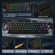 ATTACK SHARK X68 HE Rapid Trigger Keyboard Magnetic Switch 60% Wired 8KHz Magnetic Keyboard With 0.01mm RT Accuracy, Support RT/Snap Tap/DKS/MT/TGL