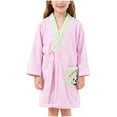 thumbnail image 1 of Dress with Pockets One Size Fits All Children's Printed Button Bath Towel Wearable Long Sleeved Bathrobe, 1 of 8