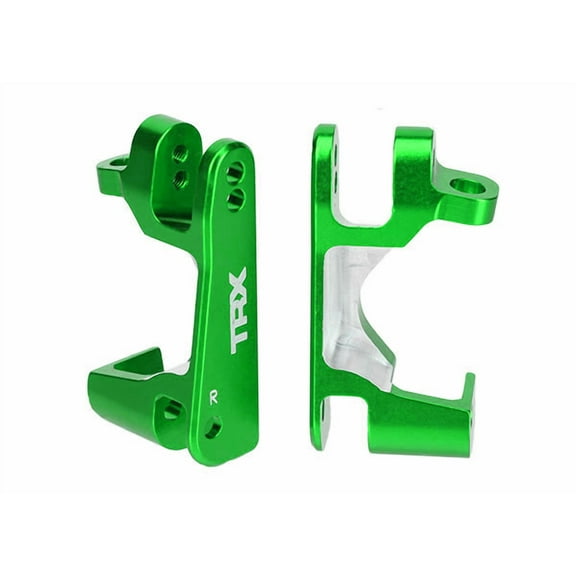 Traxxas 6832G Caster Blocks/C-Hubs, 6061-T6 Alum Green-Anodized, Left & Right