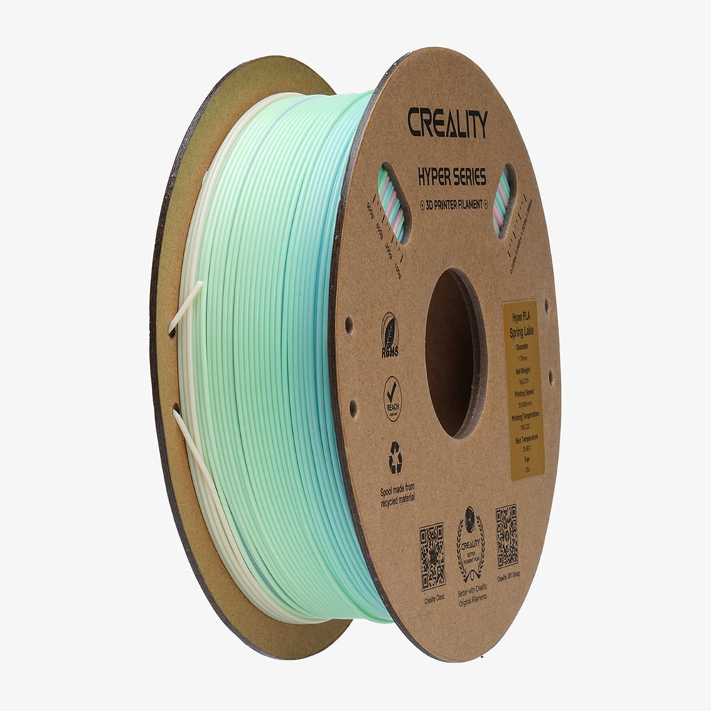 Creality Hyper Rainbow PLA 3D Printing Filament Smooth Vibrant Gradients 300mm/s Printing Speed 2.2lb-Spring Lake