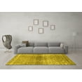 thumbnail image 3 of Ahgly Company Machine Washable Indoor Square Persian Yellow Traditional Area Rugs, 3' Square, 3 of 4