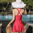 thumbnail image 4 of Soidarity Traje de baño duradero y de secado rápido para mujer, traje de baño cómodo y modesto, traje de baño elegante para mujer Traje de baño negro XXL, 4 of 6