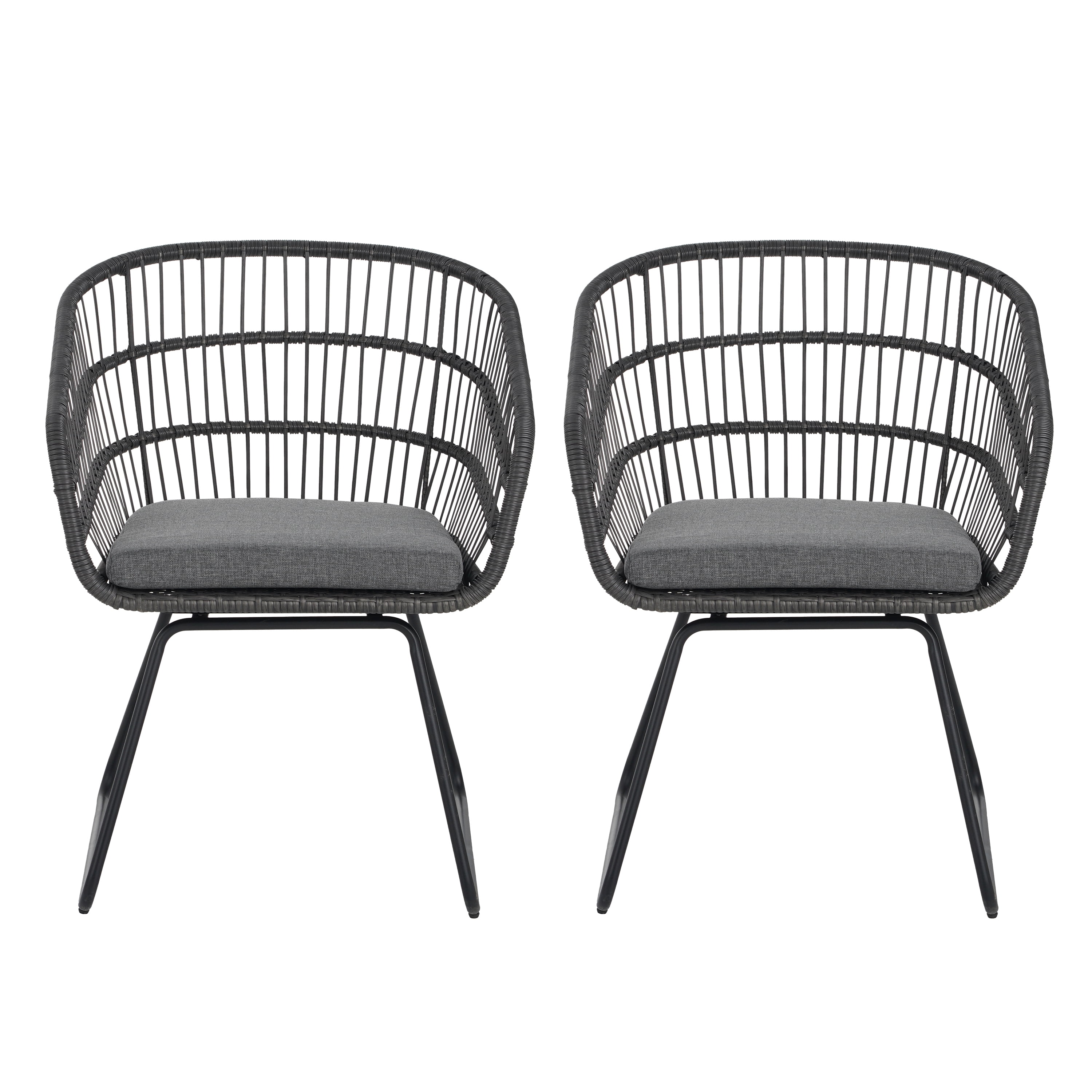 Euroco TERRY CHAIR,2PCS with 2 Cushions,Gray