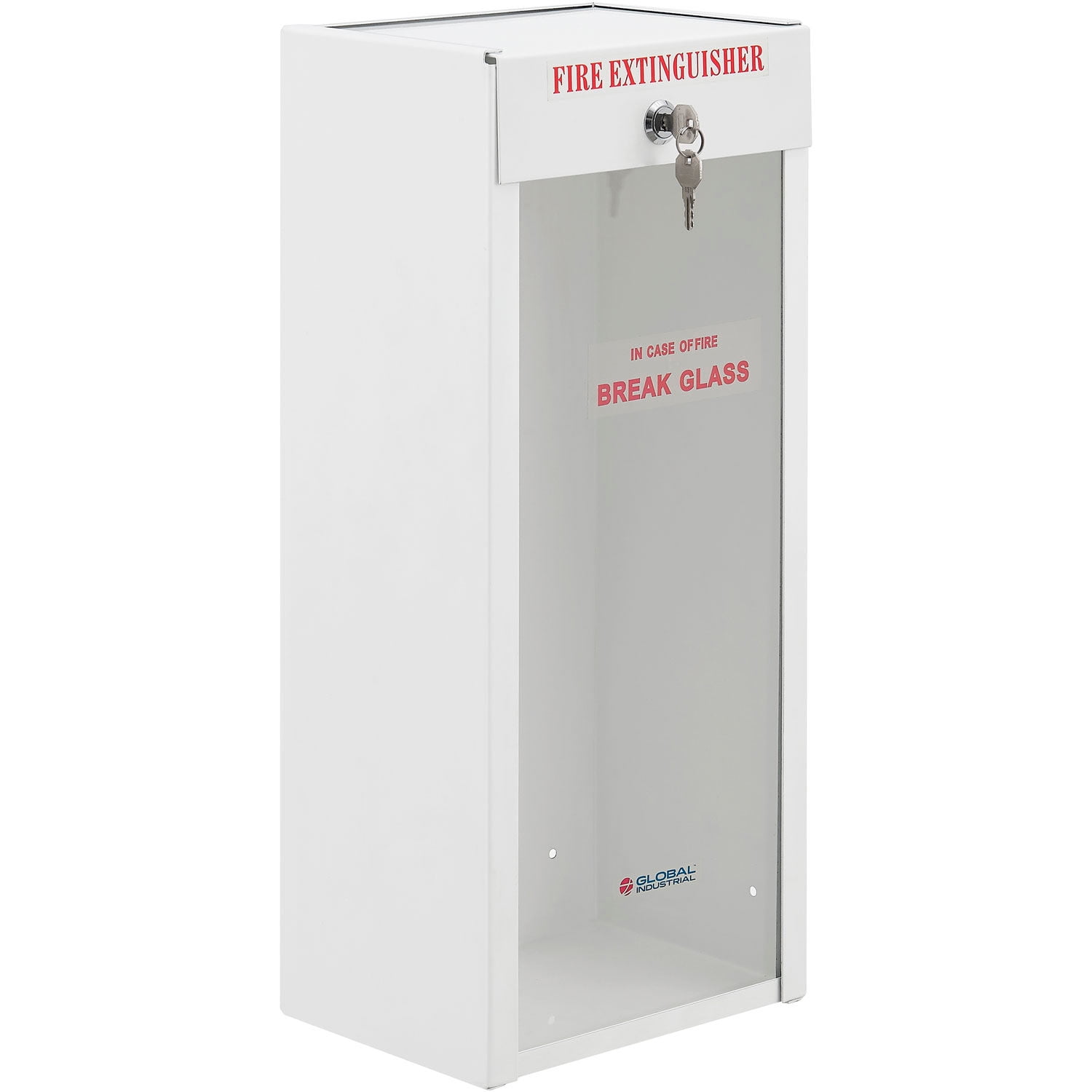 Global Industrial Fire Extinguisher Cabinet Surface Mount Lockable Fits 2-1/2-5