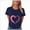 T-Shirt H25-Navy, variant on Women Breast Cancer Print T Shirt Short Sleeve Women Short Sleeve Round Neck Tee Comfy Casual Vacation Clothes