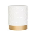 thumbnail image 2 of Geometric Metal Waste Basket With Gold Base - White - 10"H x 8"W, 2 of 4