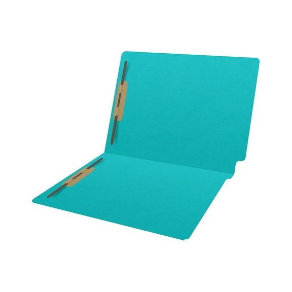 Medical Arts Press Heavy-Duty End Tab File Folder Straight Cut Letter Size Light Blue 40/Box