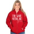 thumbnail image 4 of Game Needs Me PC Gamer Nerdy Geeky Zip Up Hoodie Men's Women's Brisco Brands S, 4 of 6