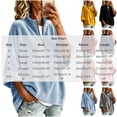 thumbnail image 3 of GZMOALH Women's Velvet Quarter Zip Top, Mock Neck 3/4 Sleeve Loose Fit Casual Pullover Sweatshirt, 3 of 5