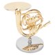 thumbnail image 5 of Cuerno francés en miniatura, miniinstrumento dorado delicado, adorno decorativo para amantes de la música, 5 of 8