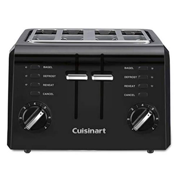 Cuisinart 4 CPT142BK 4Slice Compact Plastic Toaster, Black Walmart
